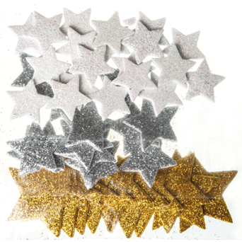70pcs foam glitter star stickers EVA Stickers Self Adhesive Glitter Star