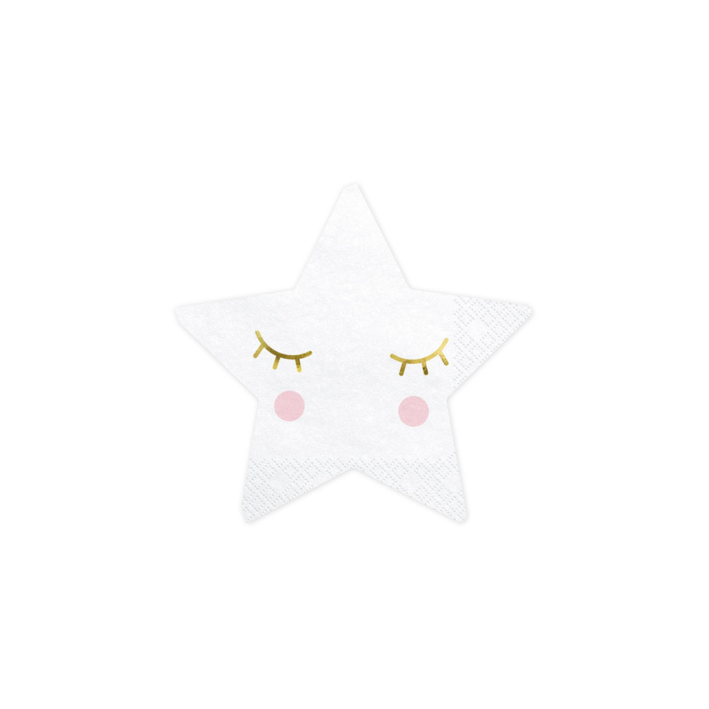 Serwetki Little Star - gwiazdki, białe, 20 szt.