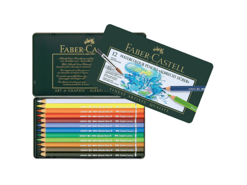 Set of A. Dürer crayons in a metal case - Faber-Castell - 12 colors