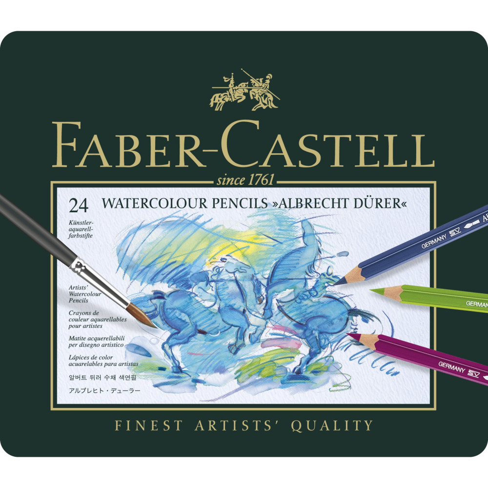 Zestaw kredek akwarelowych w metalowej kasecie A. Dürer - Faber-Castell - 24 kolory