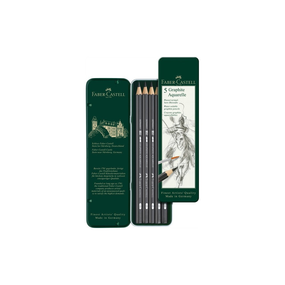Zestaw ołówków Graphite Aquarelle - Faber-Castell - 5 szt.