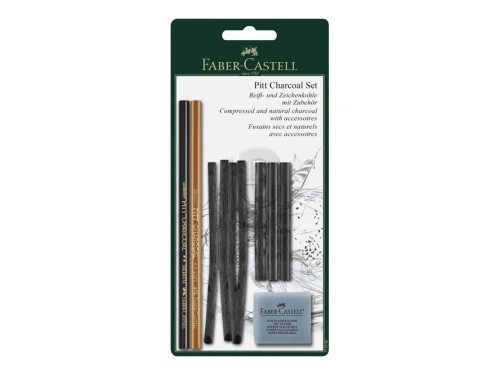 Pitt Monochrome Charcoal set - Faber-Castell - 10 pcs.