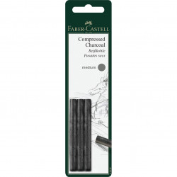 Pitt Monochrome compressed charcoal sticks set - Faber-Castell - medium, 3 pcs.