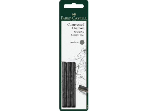 Zestaw węgli Pitt Monochrome - Faber-Castell - medium, 3 szt.