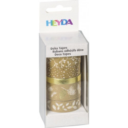 Decorative robbons with glue - Heyda - gold, 5 pcs.