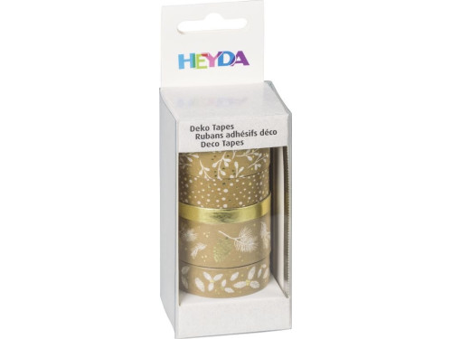 Decorative robbons with glue - Heyda - gold, 5 pcs.