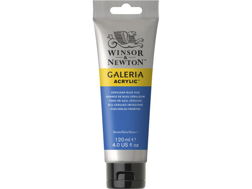 Farba akrylowa Galeria - Winsor & Newton - Cerulean Blue Hue, 120 ml
