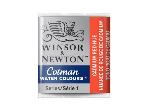 Cotman watercolor paint - Winsor & Newton - Red Hue, half pan