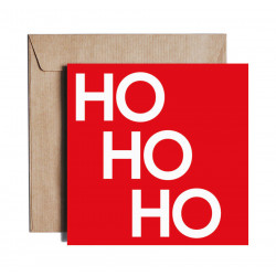 Greeting card - Pieskot - Ho Ho Ho, 14,5 x 14,5 cm