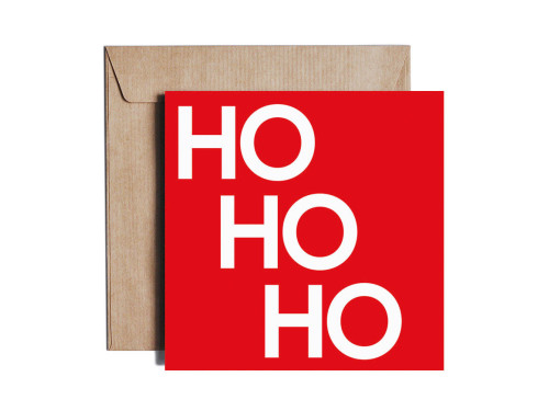 Greeting card - Pieskot - Ho Ho Ho, 14,5 x 14,5 cm