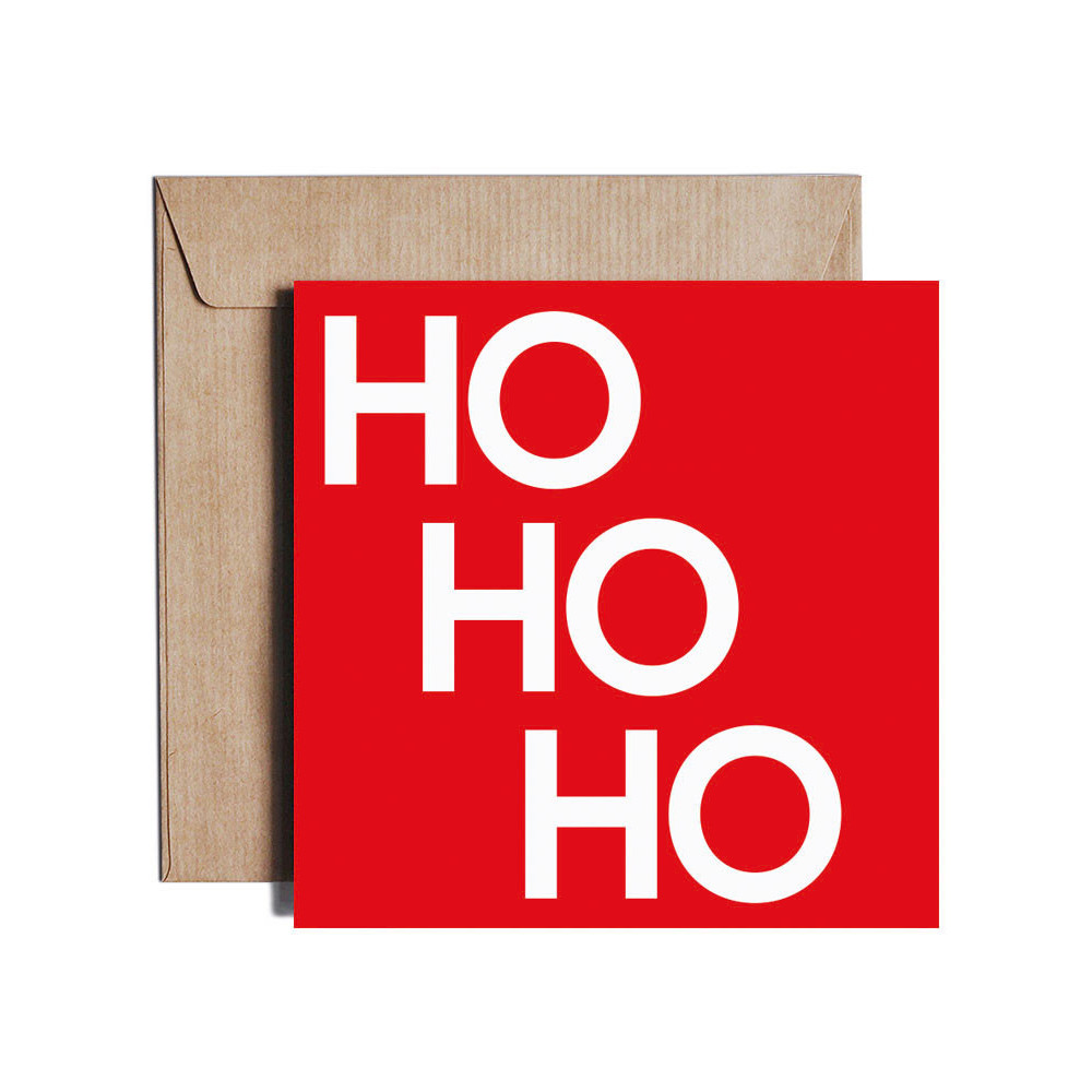 Kartka okolicznościowa - PiesKot - Ho Ho Ho, 14,5 x 14,5 cm