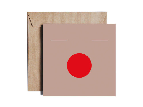 Greeting card - Pieskot - Rudolph, 14,5 x 14,5 cm