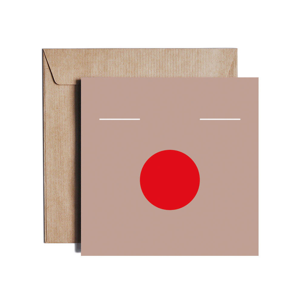 Greeting card - Pieskot - Rudolph, 14,5 x 14,5 cm