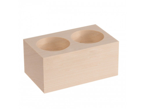 Wooden Candlestick for 2 Candles