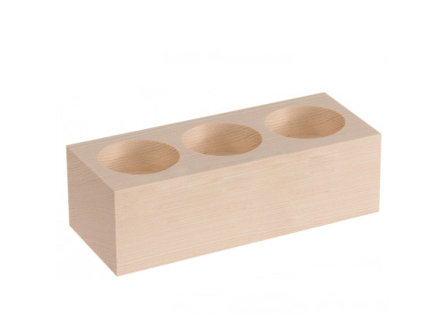 Wooden Candlestick for 3 Candles