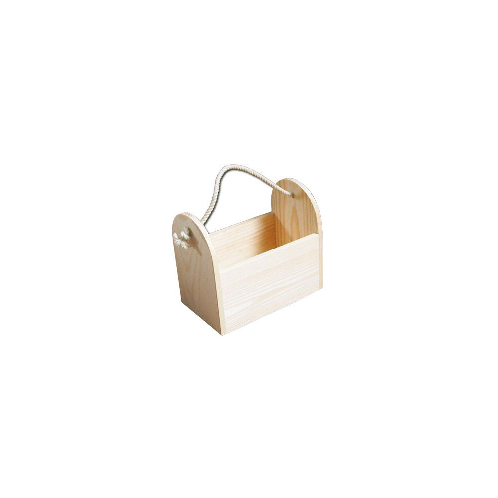 Wooden Basket Container with String