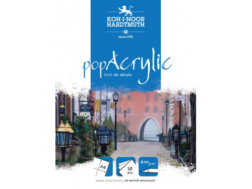 Blok do akryli Pop Acrylic A4 - Koh-I-Noor - 400g, 10 ark.