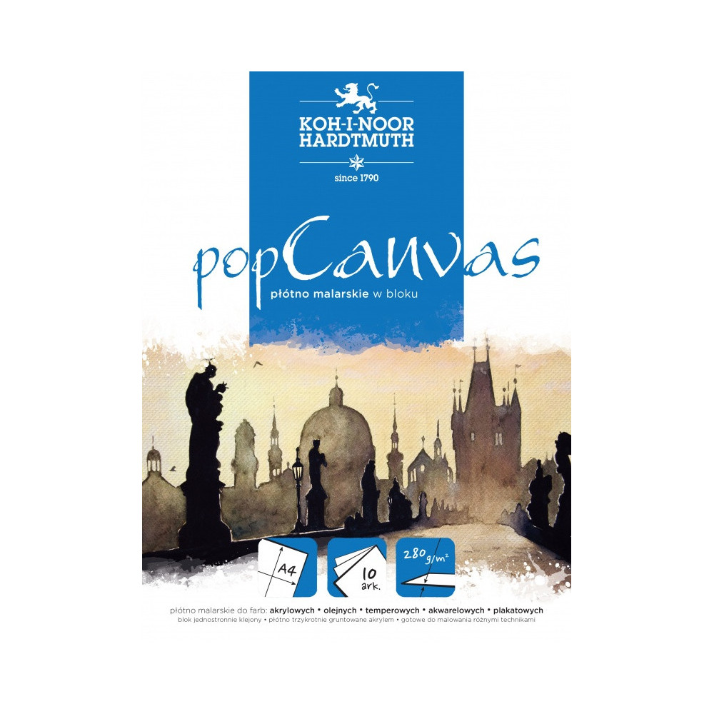 Pop Canvas painting pad A4 - Koh-I-Noor - 280g, 10 sheets