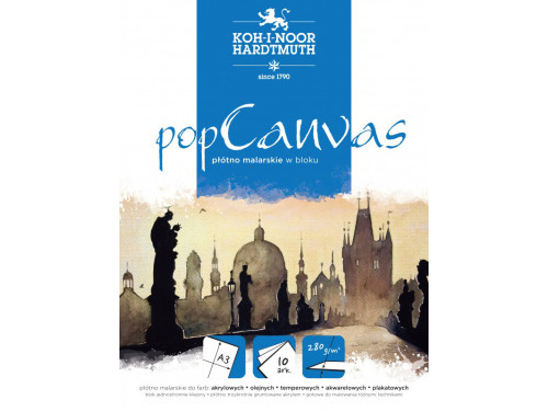 Pop Canvas painting pad A3 - Koh-I-Noor - 280g, 10 sheets