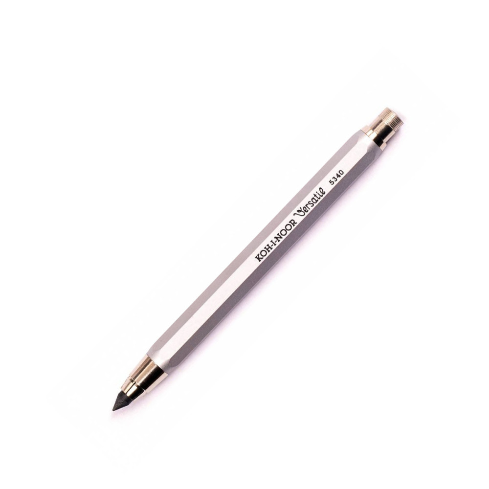 Ołówek mechaniczny Kubuś Versatil z temperówką - Koh-I-Noor - srebrny, 5,6 mm