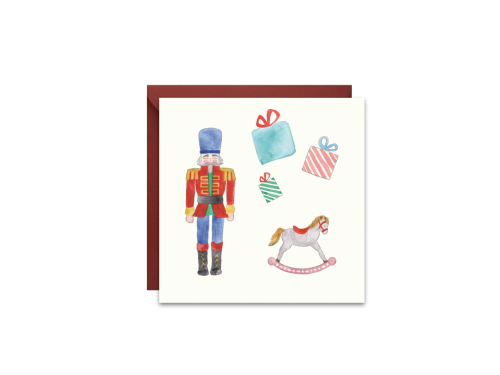 Greeting card - Paperwords - Nutcracker, 14 x 14 cm