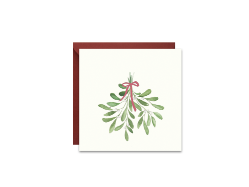 Greeting card - Paperwords - Mistletoe, 14 x 14 cm