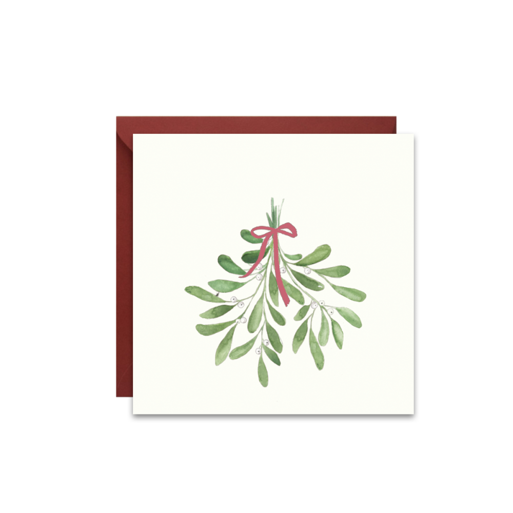 Greeting card - Paperwords - Mistletoe, 14 x 14 cm