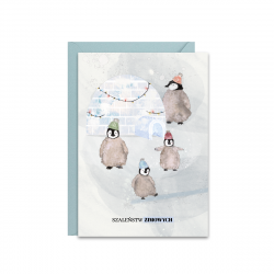 Greeting card A6 - Paperwords - Penguins