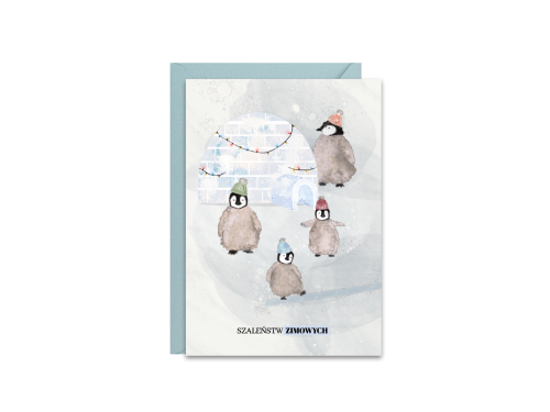 Greeting card A6 - Paperwords - Penguins
