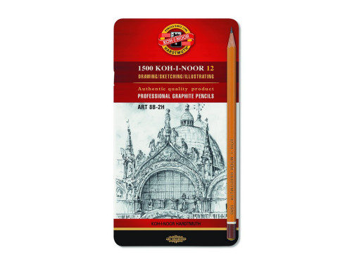 Set of 1500 Art 8B-HB graphite pencils - Koh-I-Noor - 12 pcs.