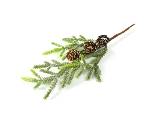Spruce twig with cones - 25 cm