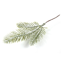Spruce twig with snow - 24 cm