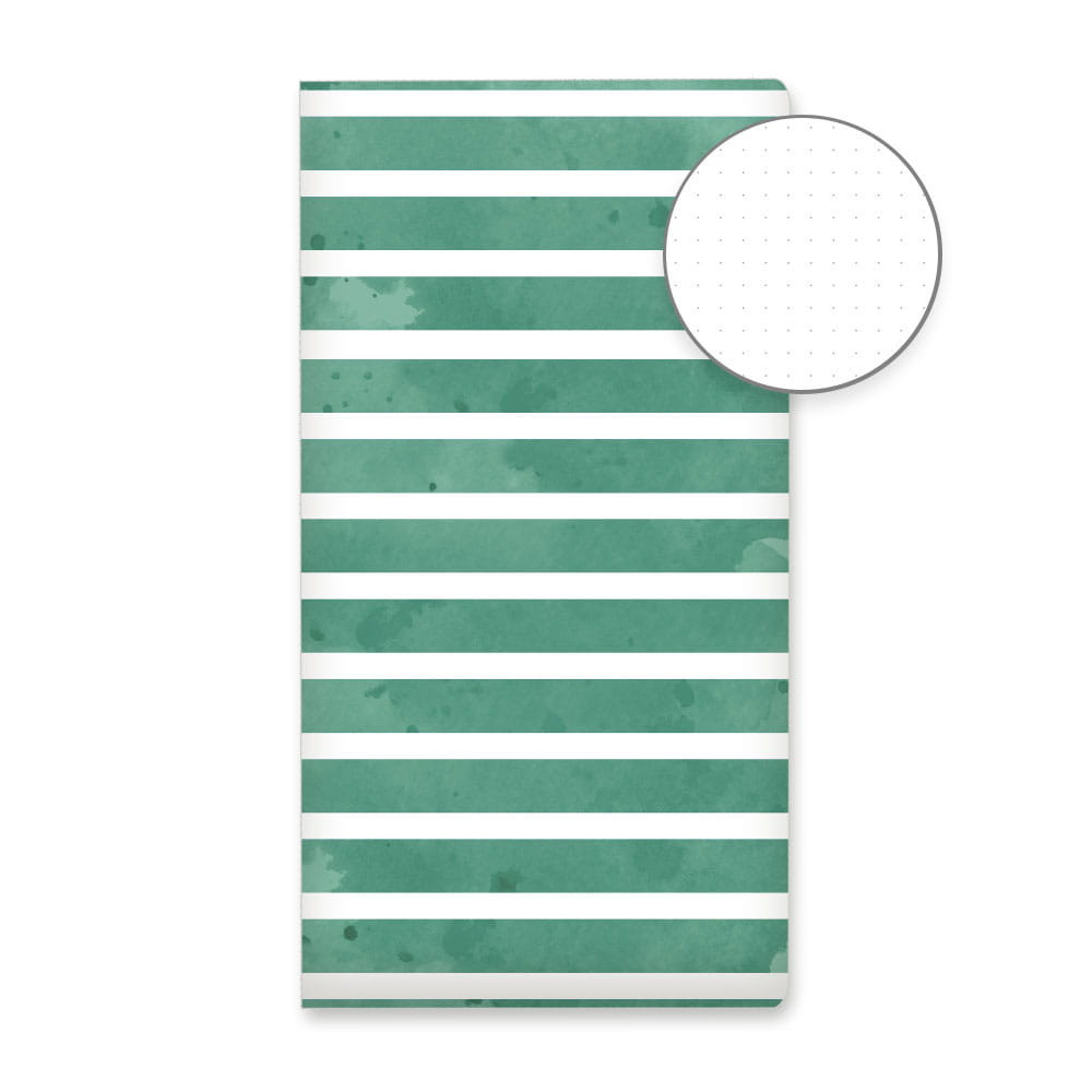 Dotted notebook - Piątek Trzynastego - Green stripes