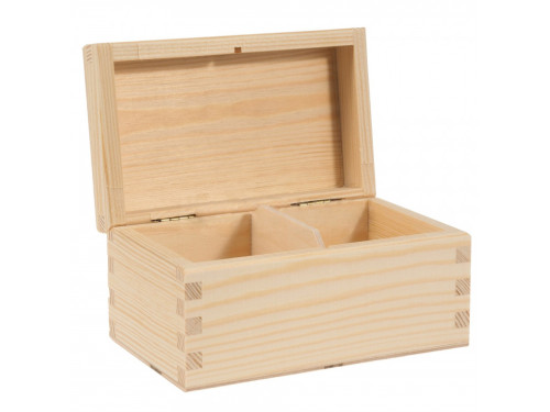 Wooden Tea Box, 2 Compartments
