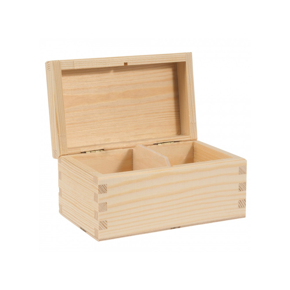 Wooden Tea Box, 2 Compartments