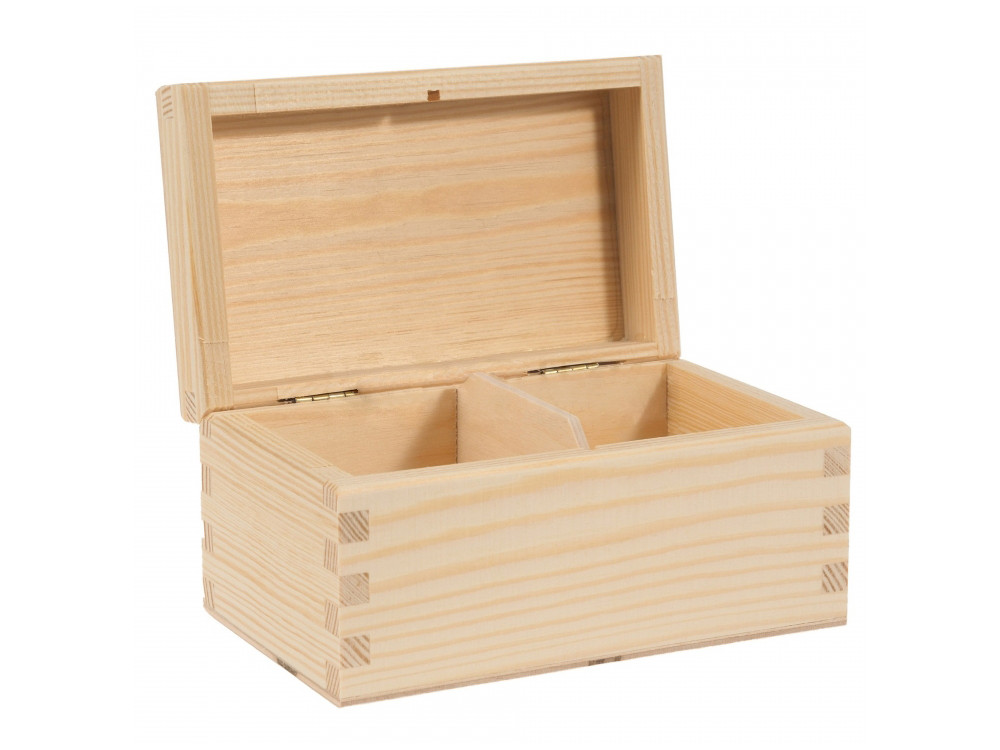 Wooden Tea Box, 2 Compartments