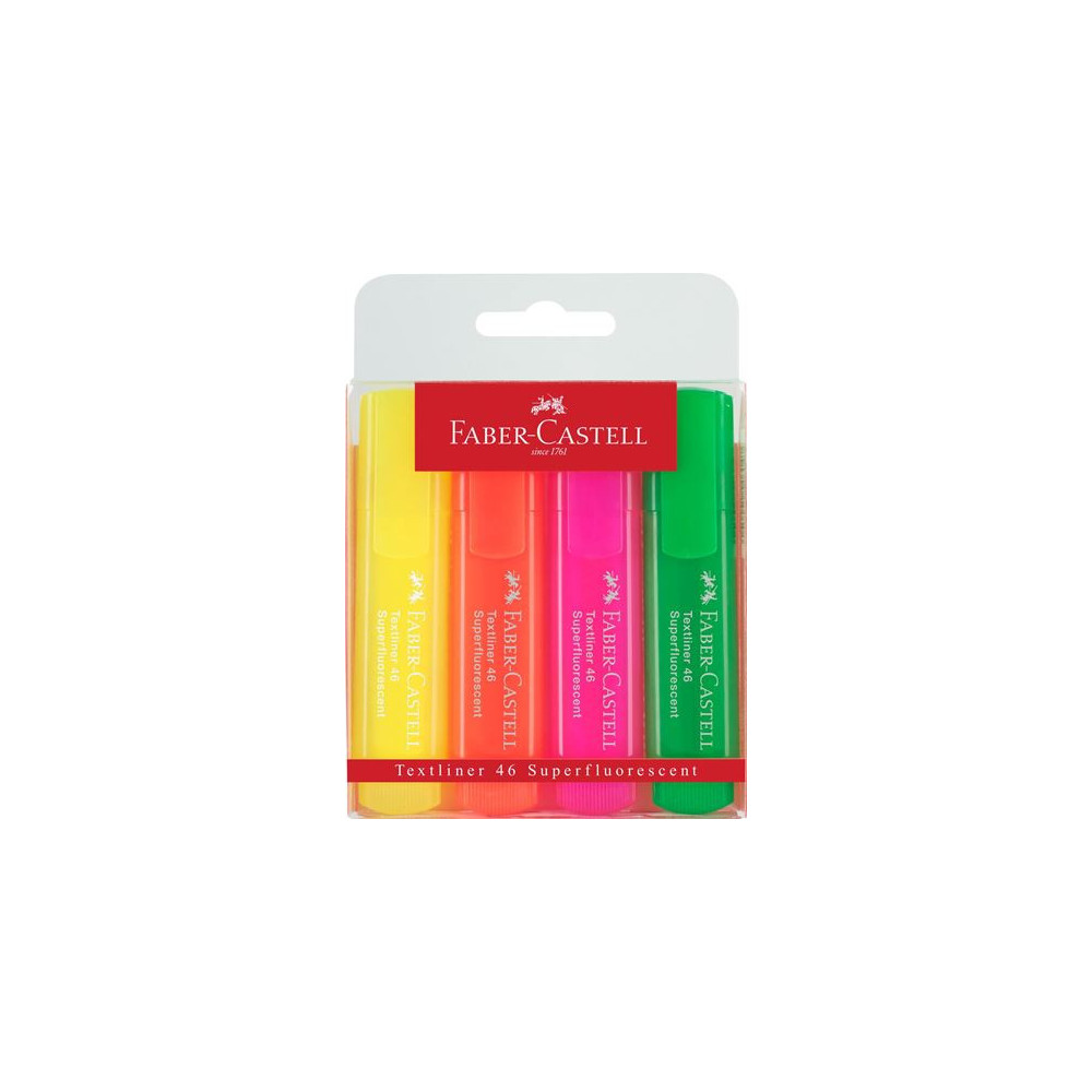 Super fluorescent highlighters - Faber-Castell - 4 colors