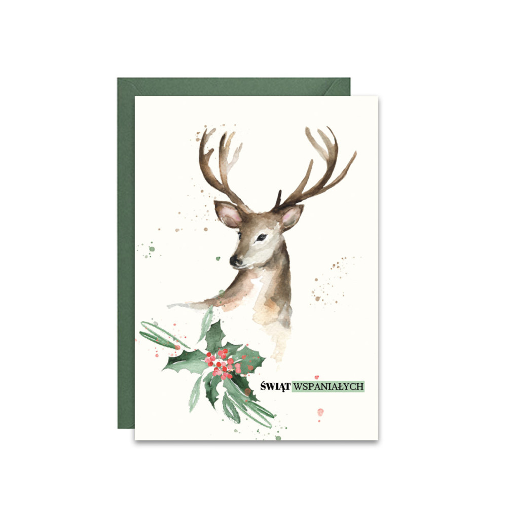Greeting card A6 - Paperwords - Christmas deer