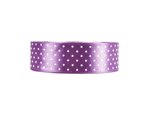 Polka Dot Ribbon - light violet, 25 mm x 22 m