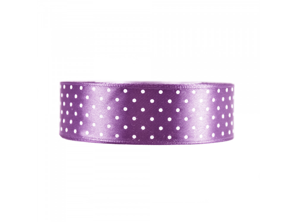 Polka Dot Ribbon - light violet, 25 mm x 22 m