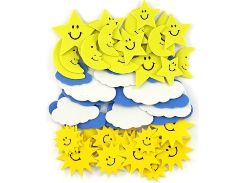 FOAM STICKERS, 56 PCS - WEATHER