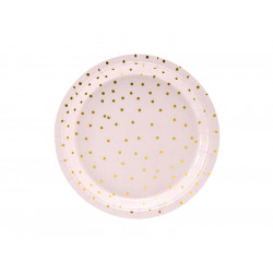 Dotted paper plates - white...