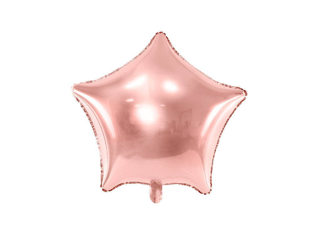 Foil balloon Star - rose gold, 42 cm