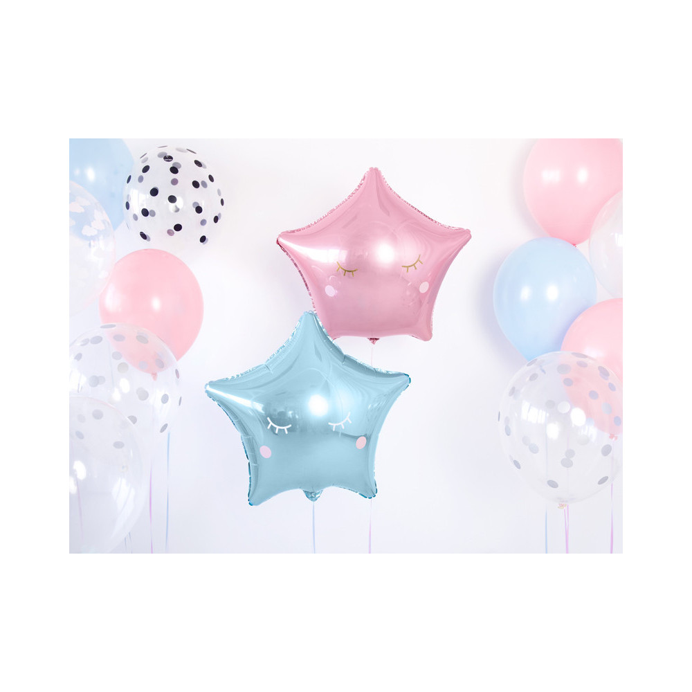 Foil balloon Star - light blue, 40 cm
