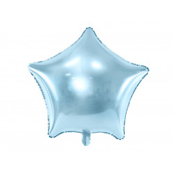 Balon foliowy Gwiazdka - błękitny, 40 cm