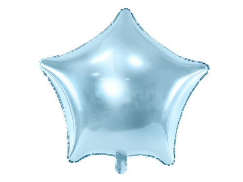 Foil balloon Star - light blue, 40 cm