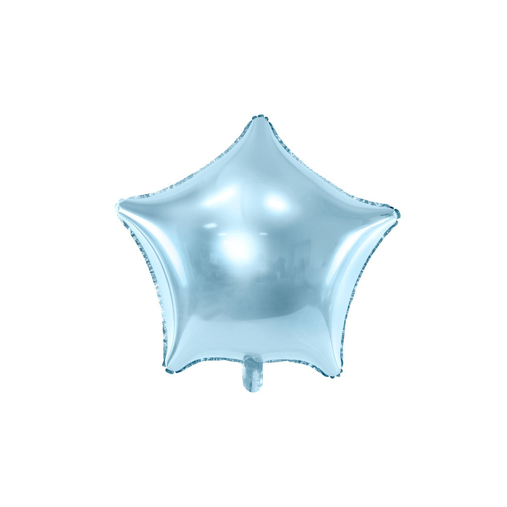 Foil balloon Star - light blue, 40 cm