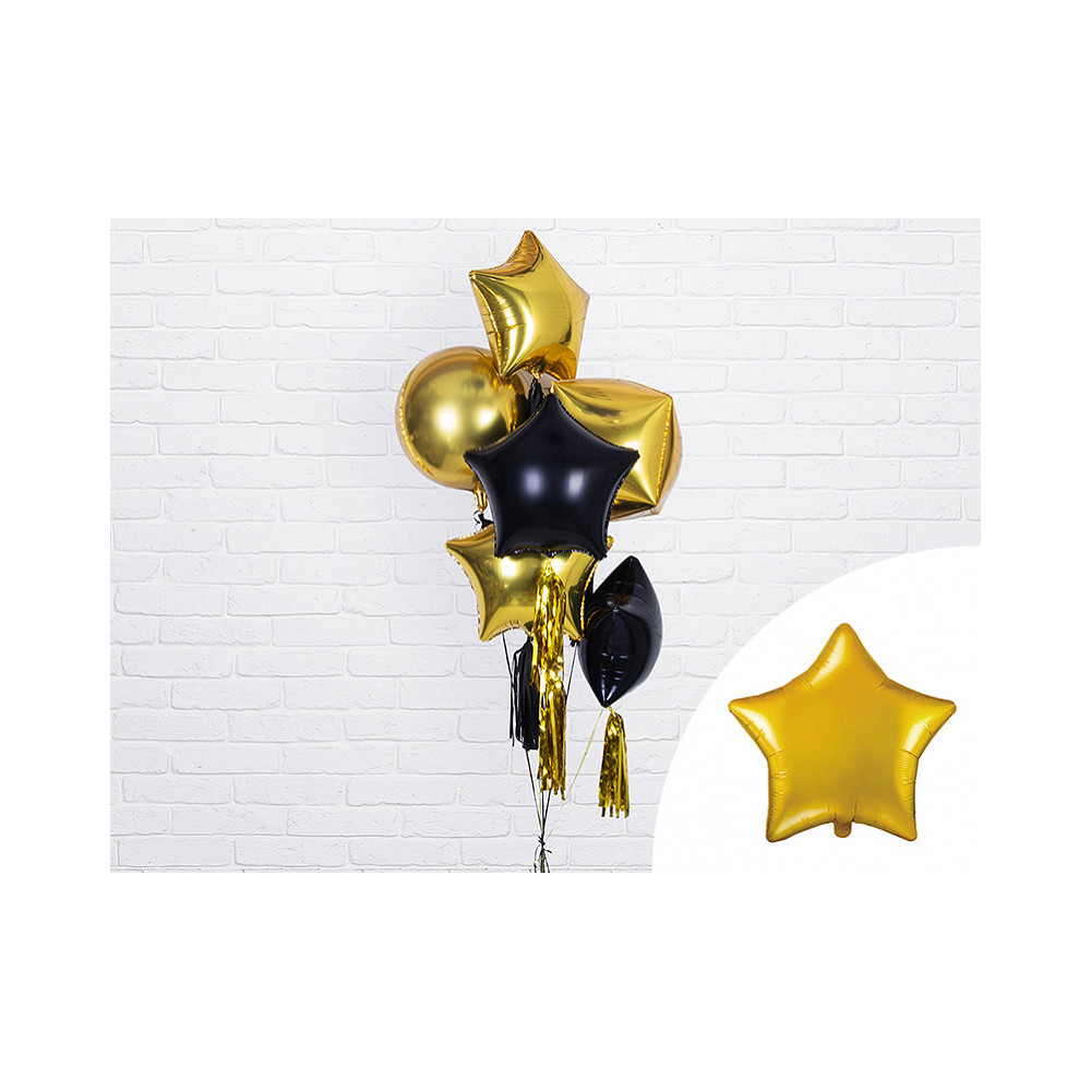 Foil balloon Star - gold, 40 cm