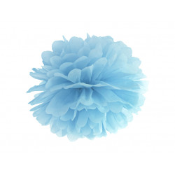Tissue paper pompom - light blue, 25 cm
