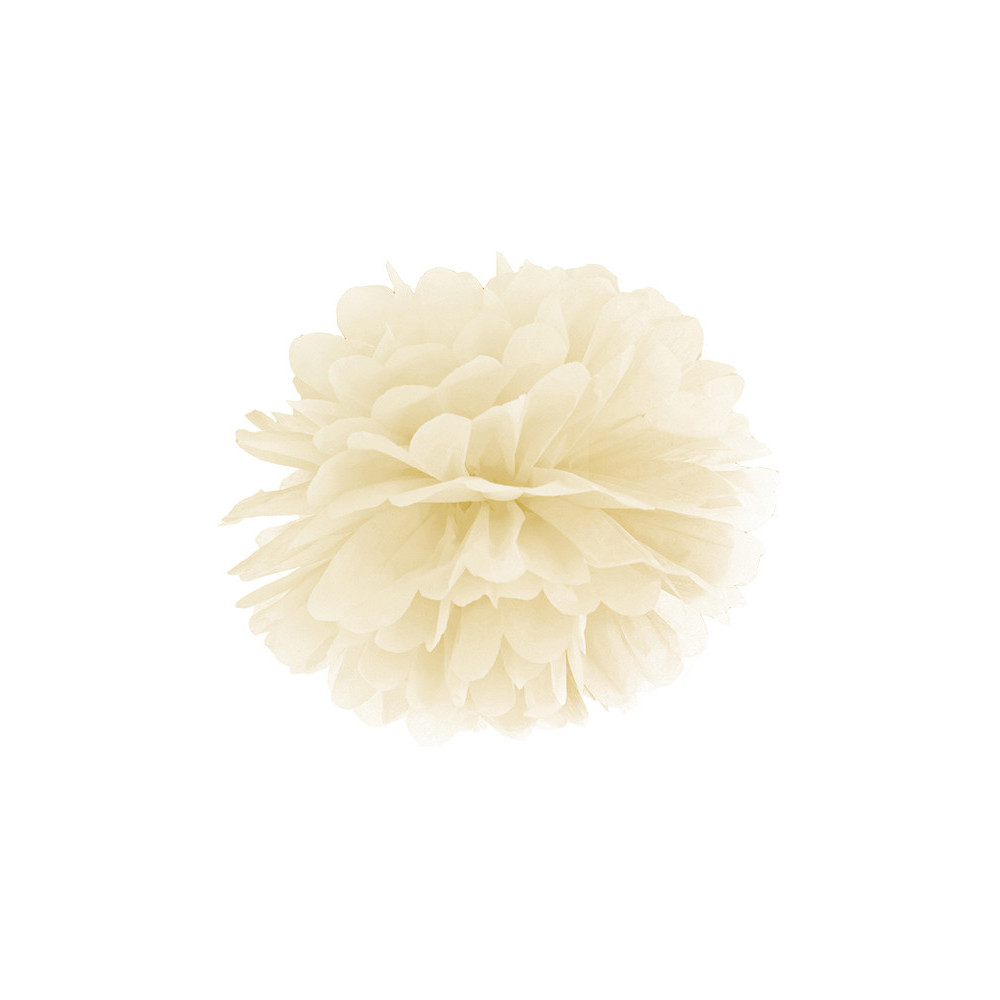 Tissue paper pompom - cream, 25 cm